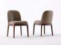 Sillas de comedor tapizadas en polipiel 52x57x82 cm - marrón topo-marrón oscuro - conjunto de 2